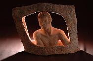 sculpture homme � la fenetre