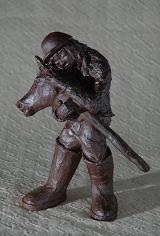 sculpture enfant au cheval