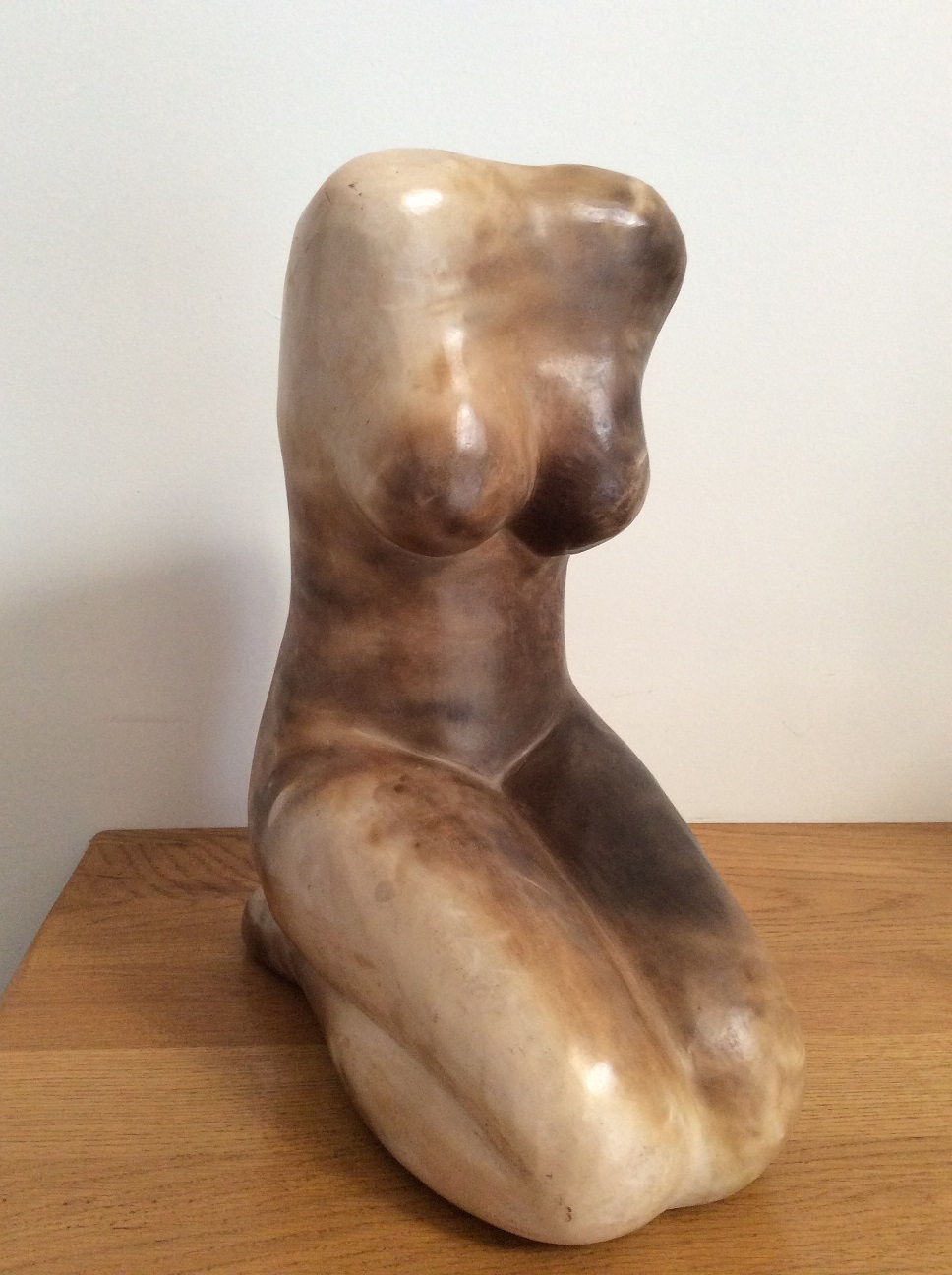 buste terre enfume paille sculpture terre cuite buste femme christine lambert