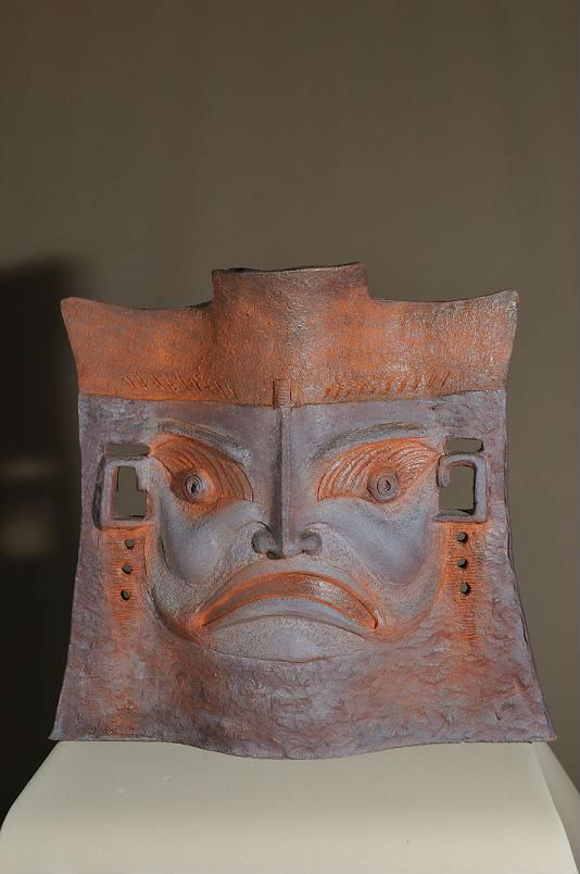 sculpteur face asiatique - asteque imaginée